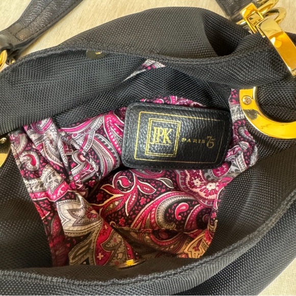 JPK Paris Black Shoulder Hobo Bag with Gold Hardware - Picture 4 of 5